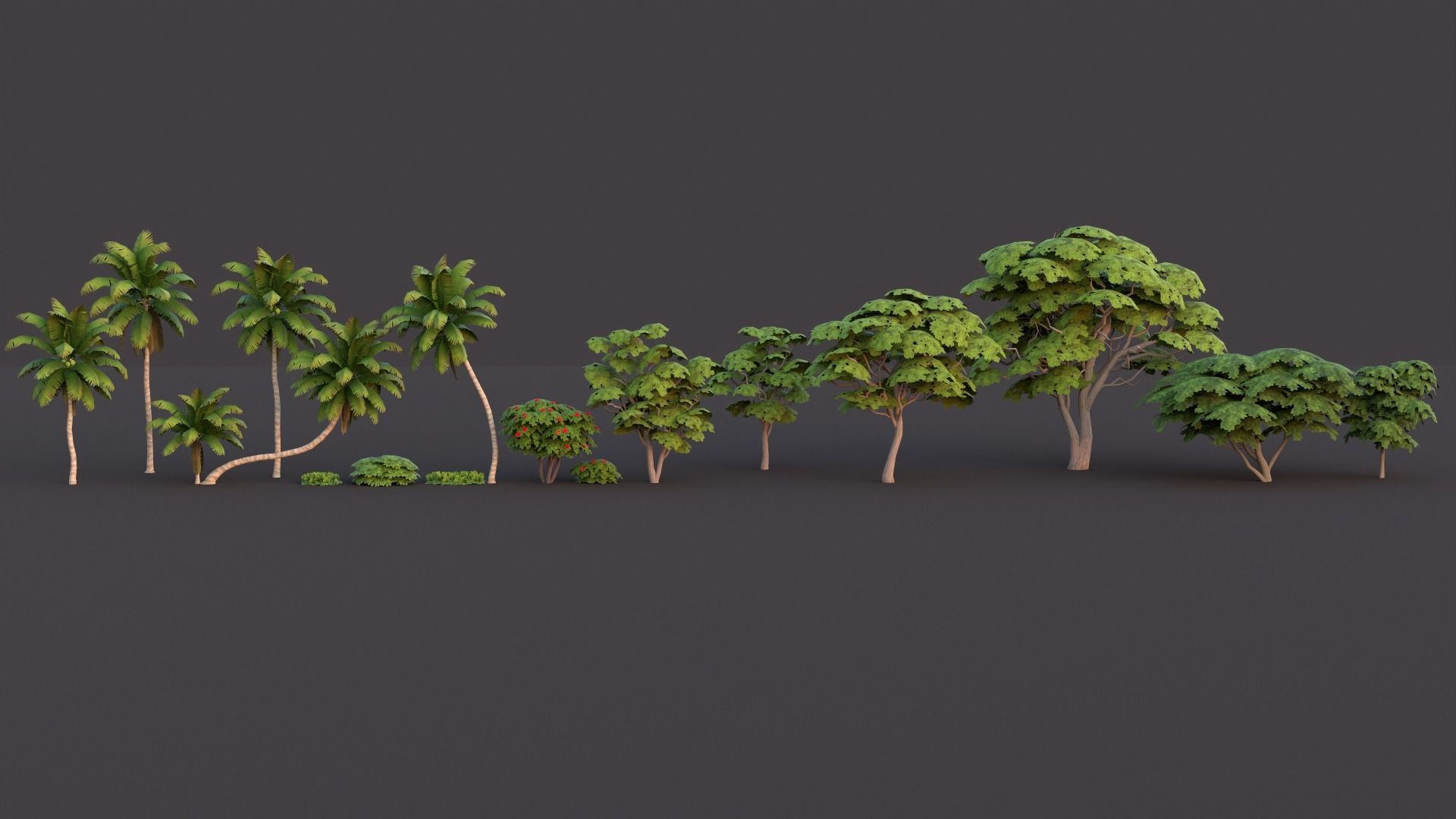 Tree Pack Low Poly G91 Low-poly 3D model_12