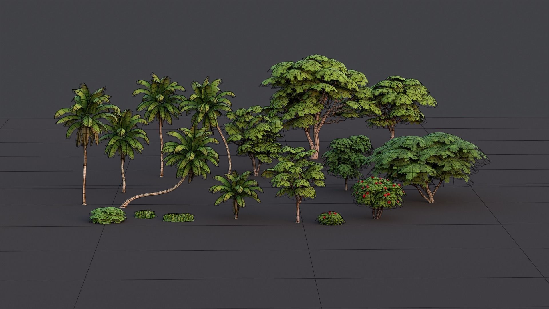 Tree Pack Low Poly G91 Low-poly 3D model_11