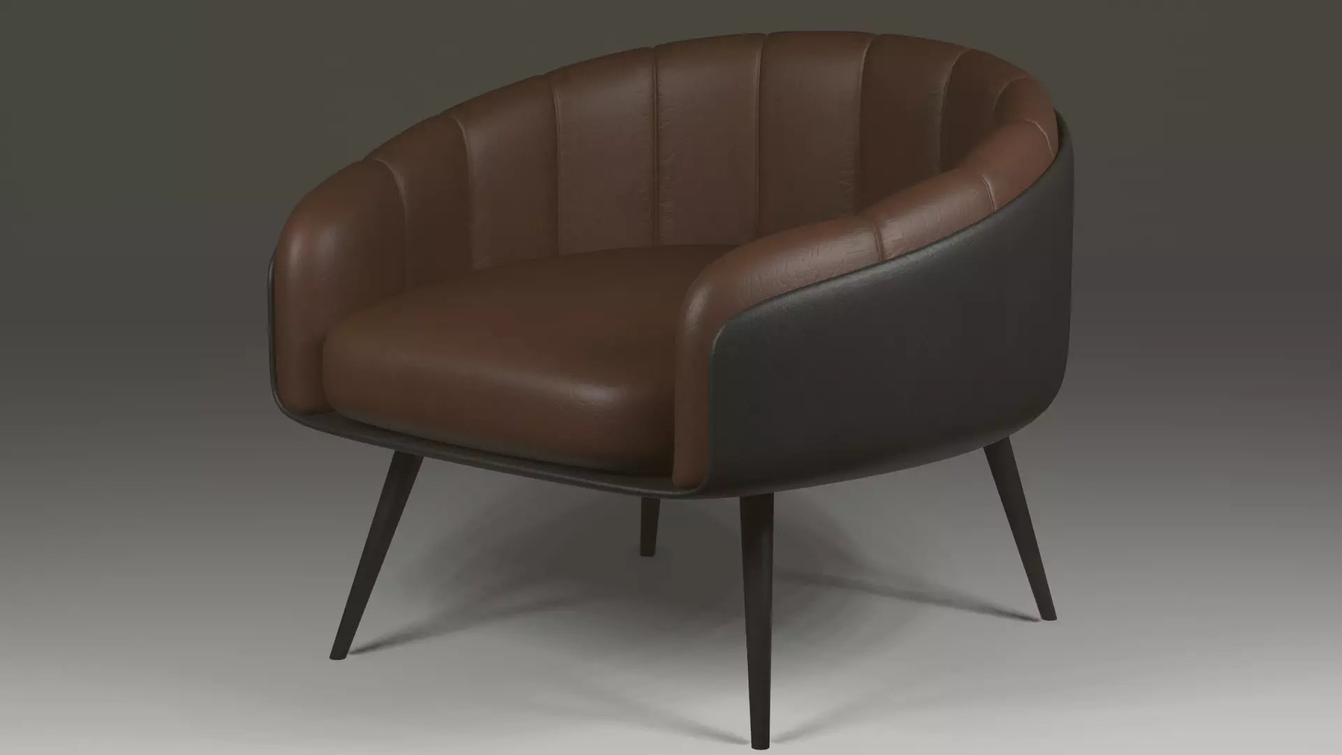Seat 3D Model leather chair with legs Free 3D model