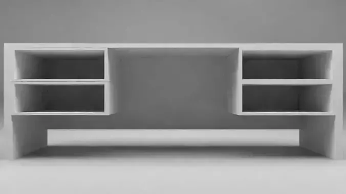 Contemporary Wood Office Desk Interior Furniture Table Drawers