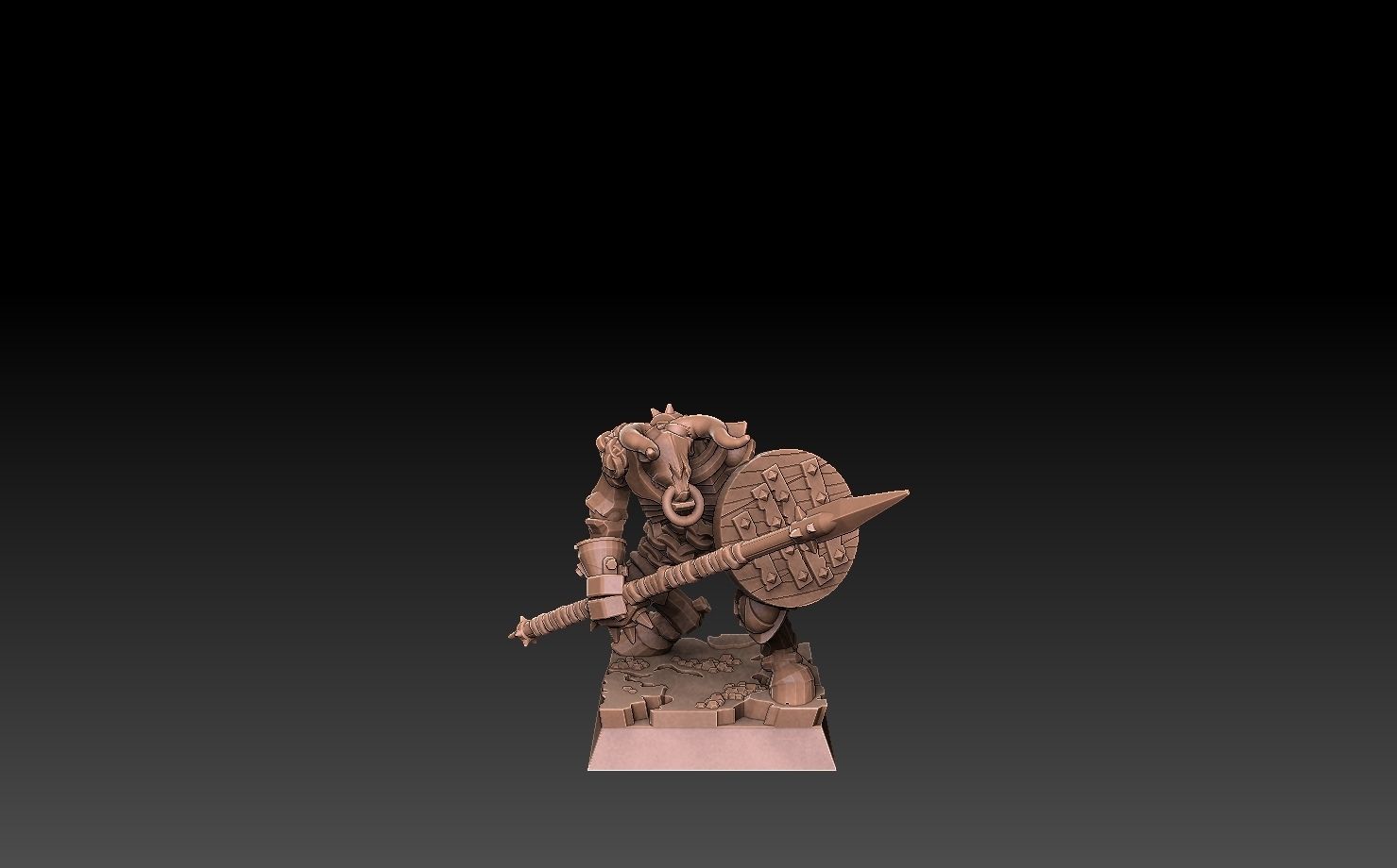 Undead Beastmen Light Spearmen 3D print model_10