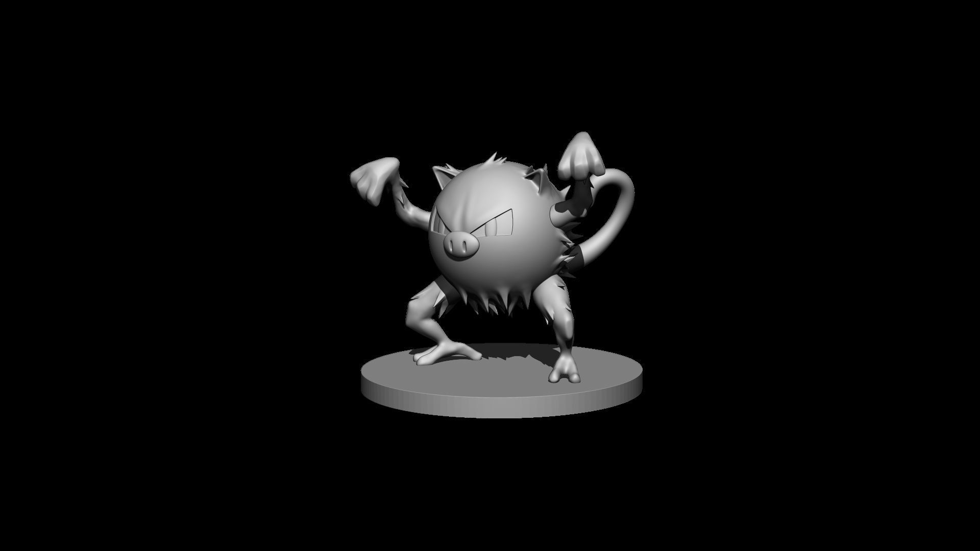 Pokemon Mankey  3D print model_1