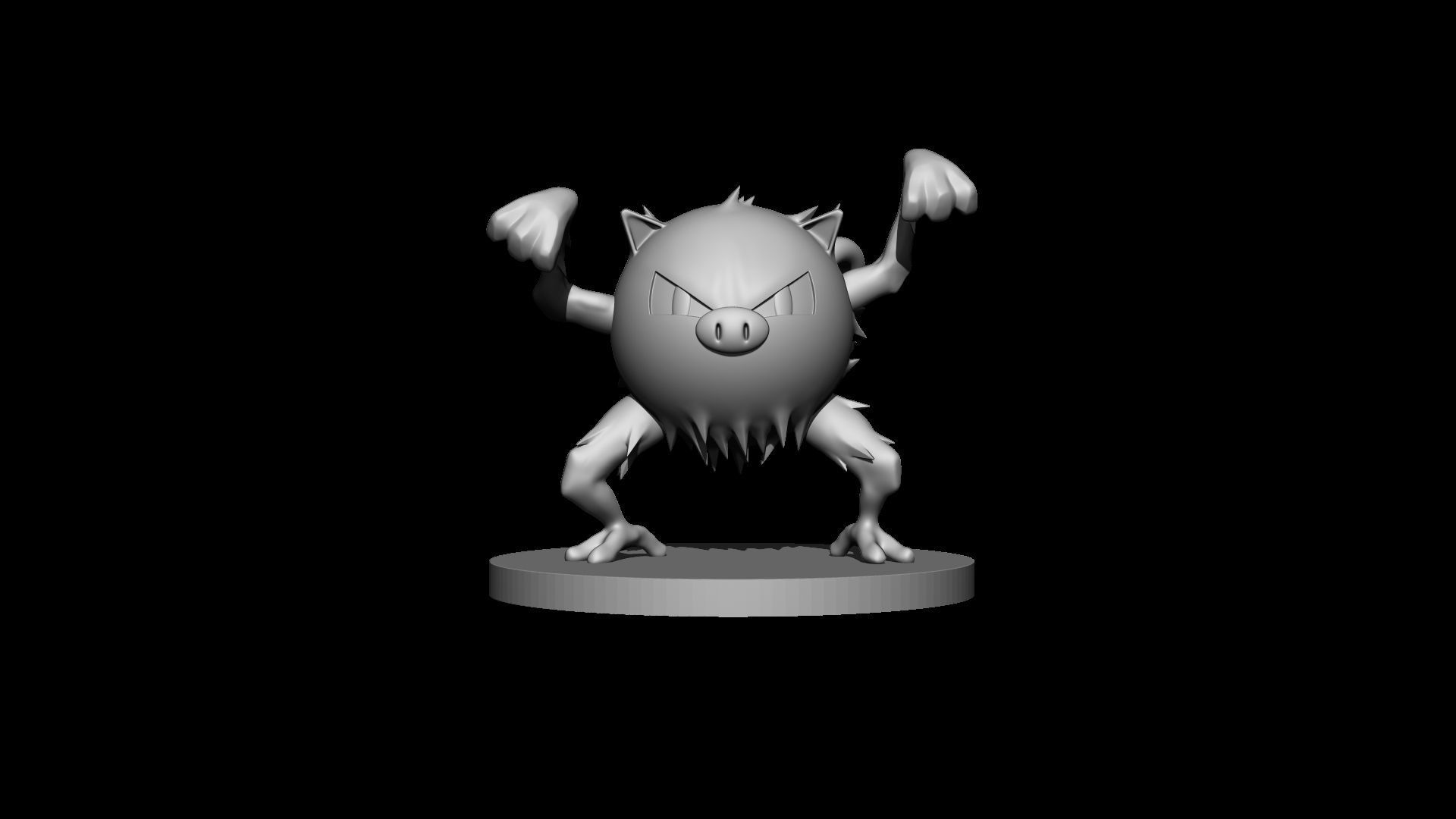 Pokemon Mankey  3D print model_2