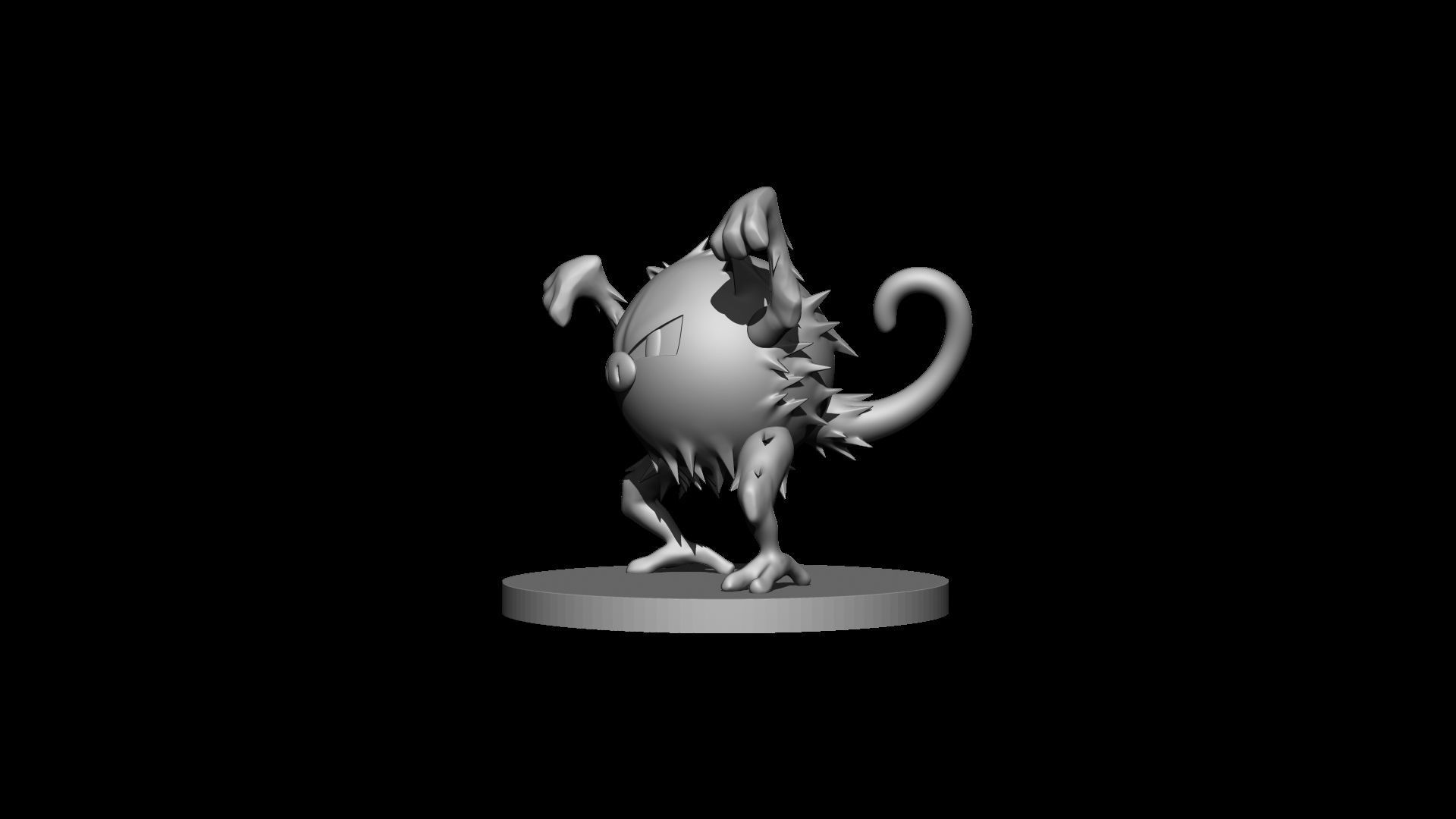 Pokemon Mankey  3D print model_3