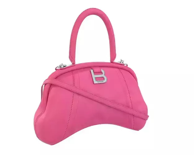 Balenciaga Frame S Tote Bag Pink Leather Low-poly 3D model
