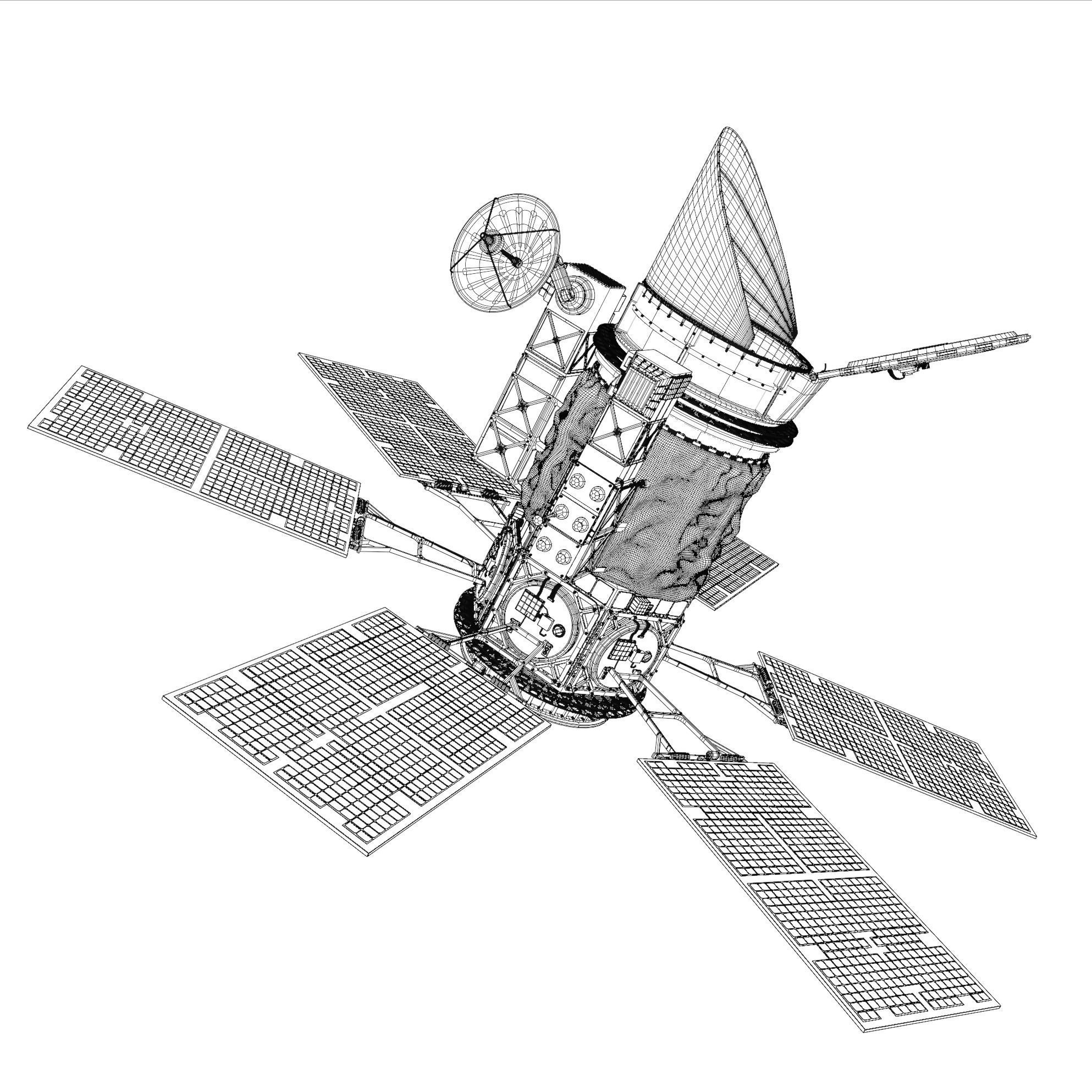 Satellite space blender 3D model_5