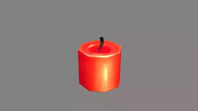 cartoon red candle