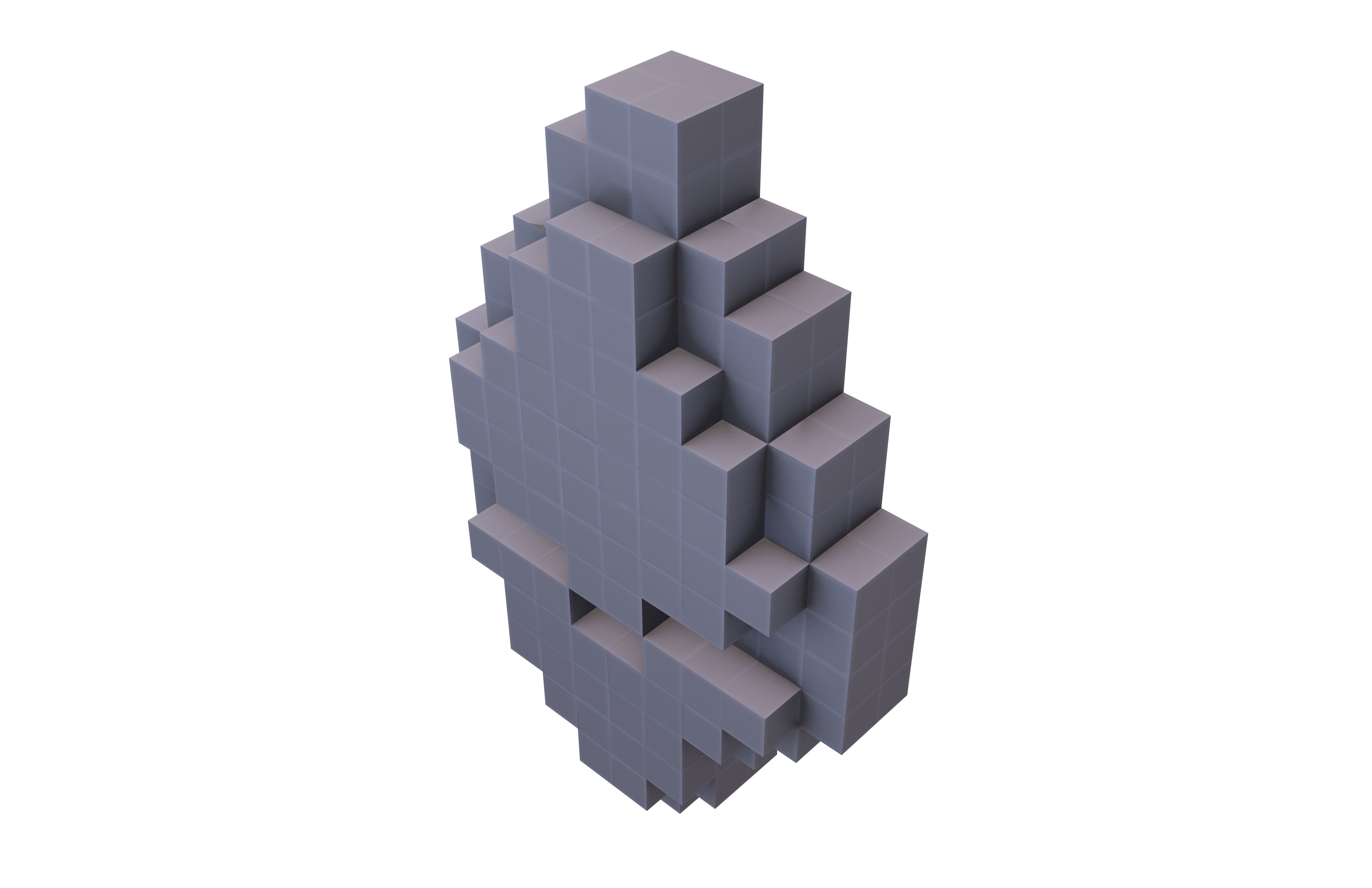 Voxel Ethereum v1 004 Low-poly 3D model_2