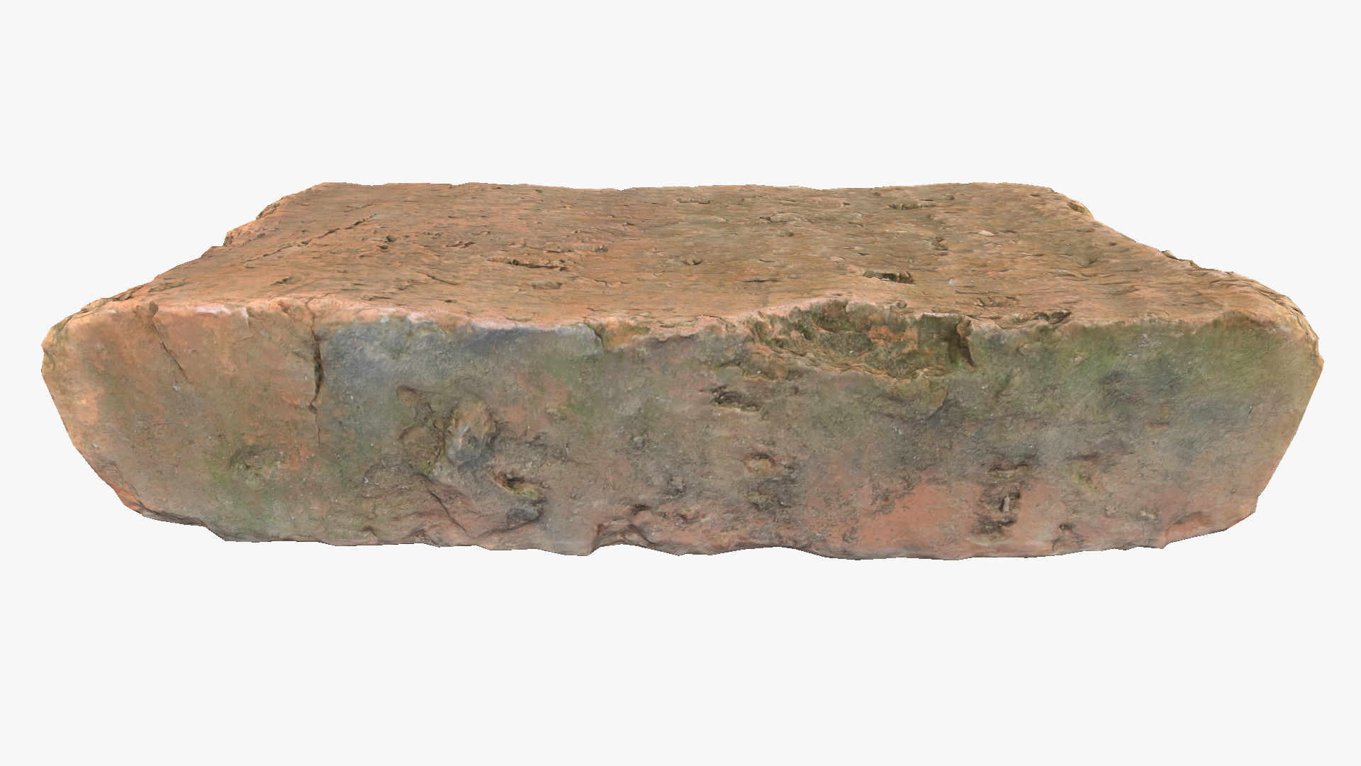 Brick block Low-poly 3D model_3