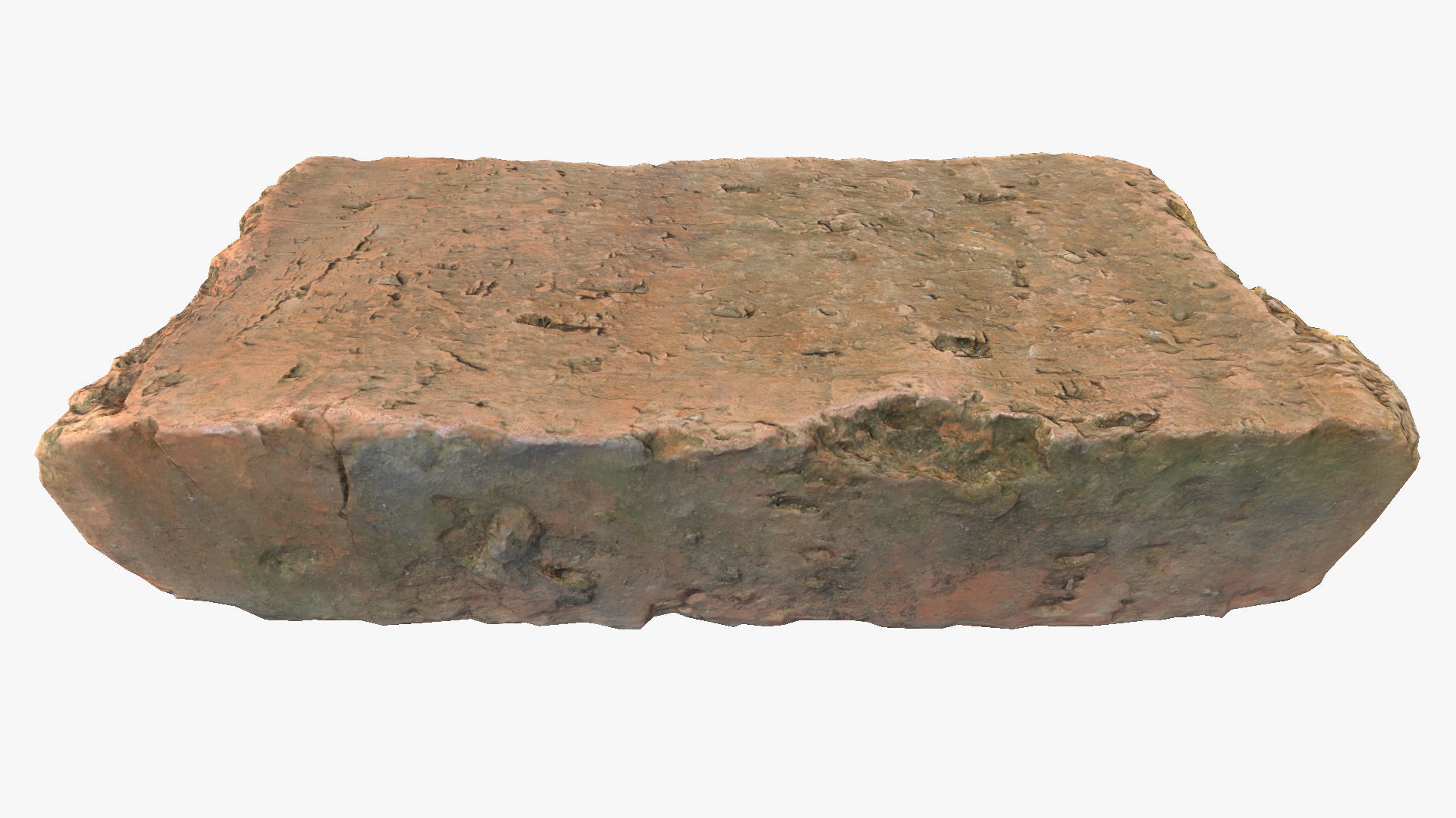 Brick block Low-poly 3D model_7