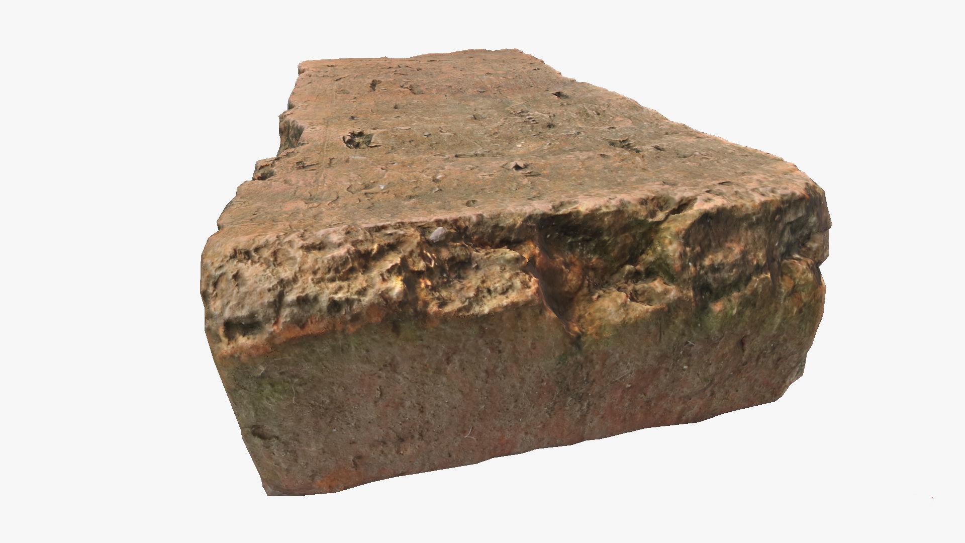 Brick block Low-poly 3D model_5