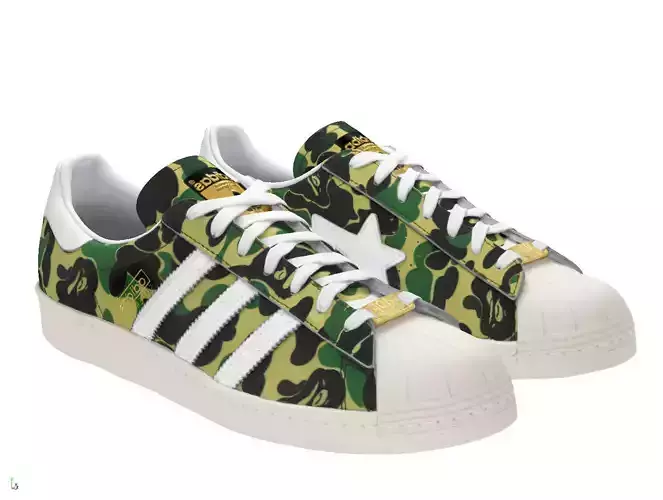 Bape x adidas originals Superstar 3D model
