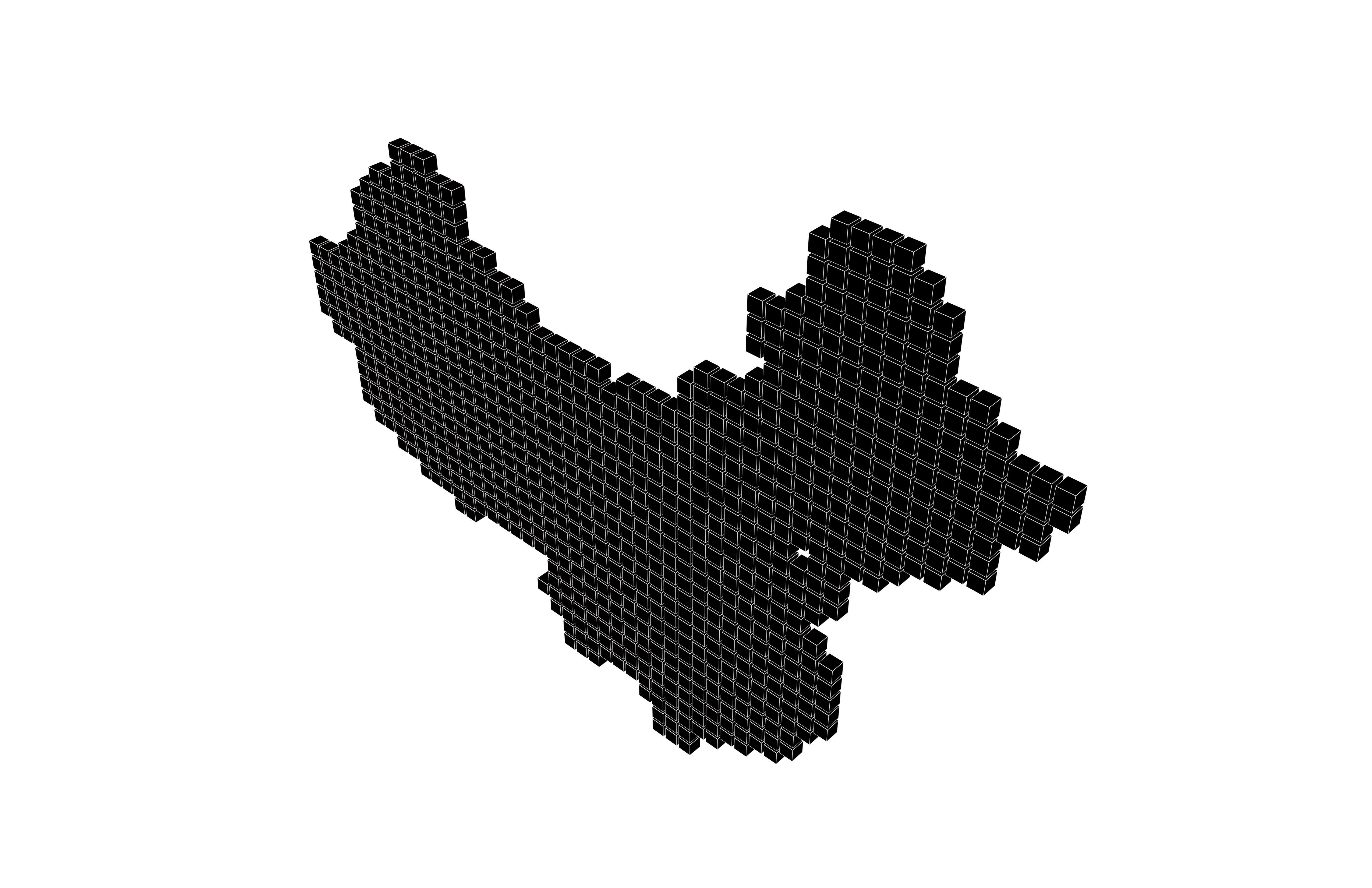 China Map Cube Style v1 004 Low-poly 3D model_6