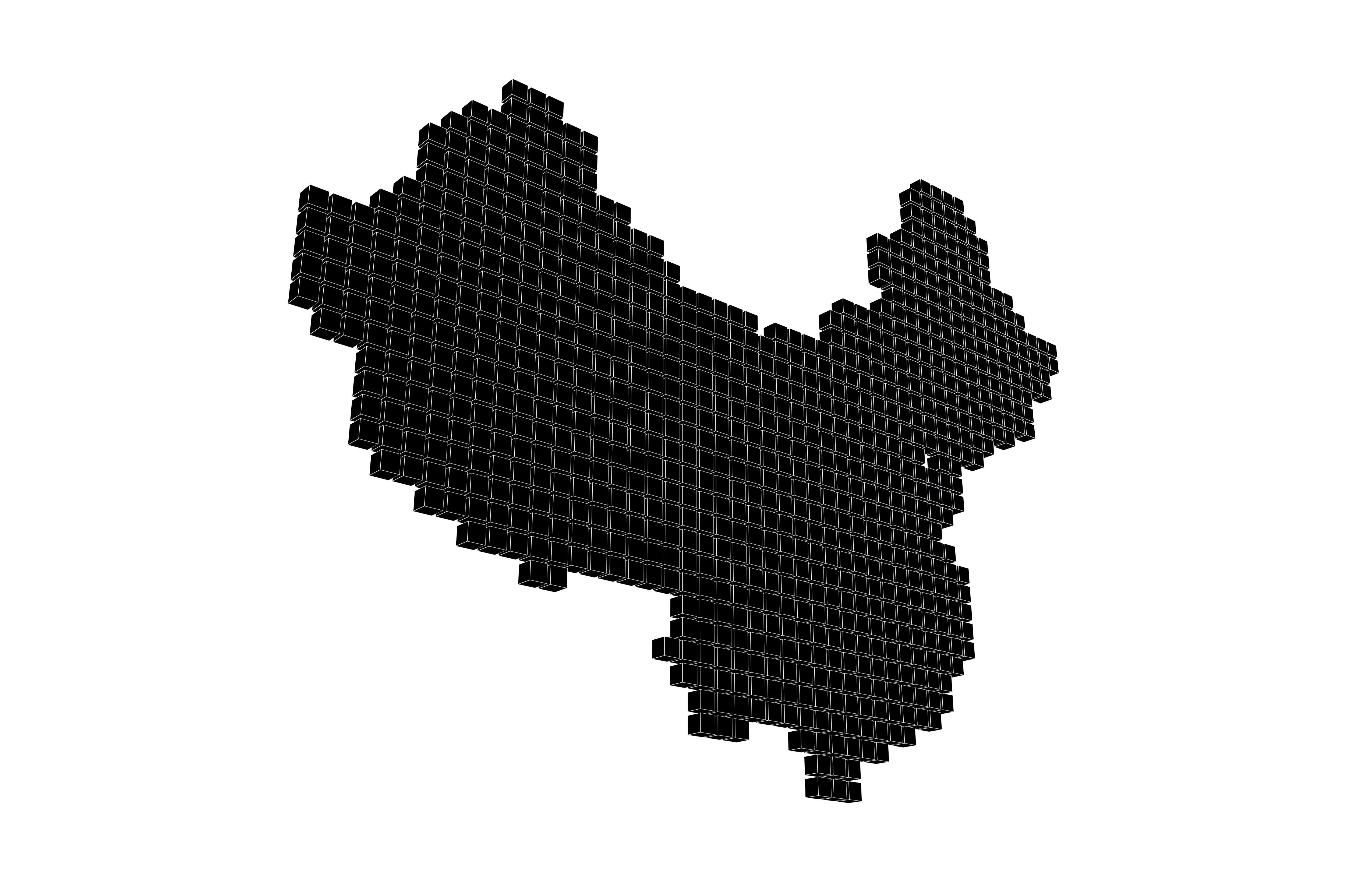 China Map Cube Style v1 004 Low-poly 3D model_7