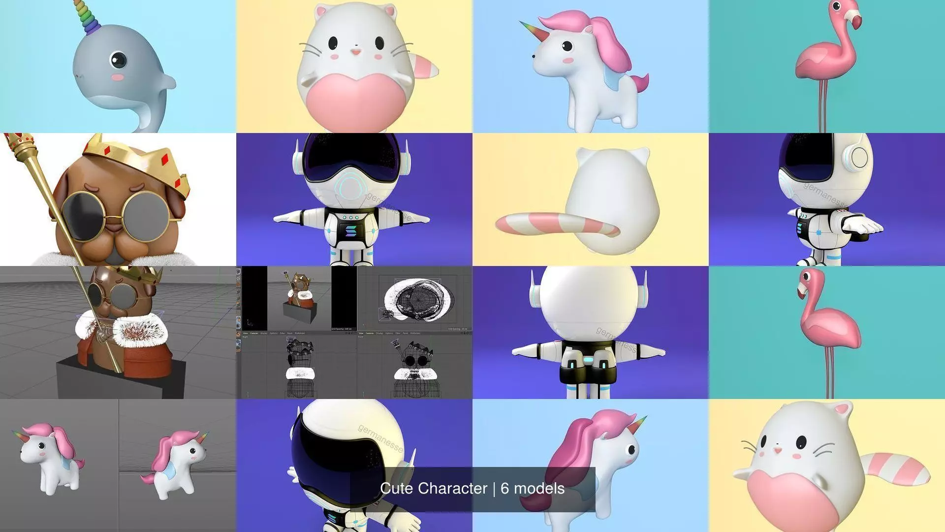 Cute Character 3D Model Collection_0