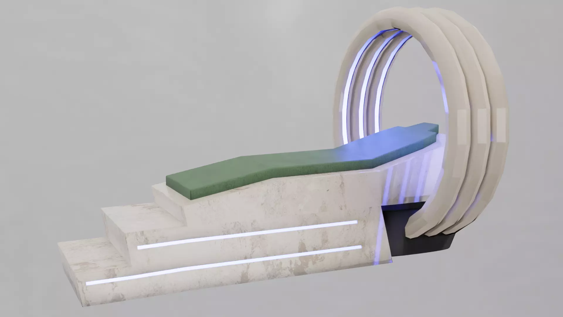 bed sci-fi Low-poly 3D model_0