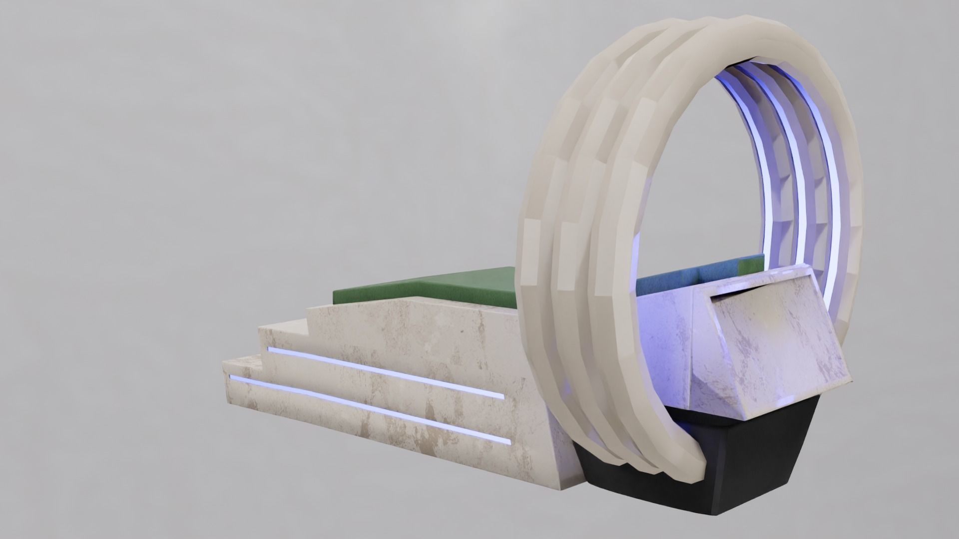 bed sci-fi Low-poly 3D model_6