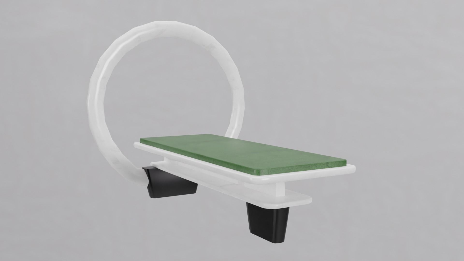 Bed Sci-fi Low-poly 3D model_2