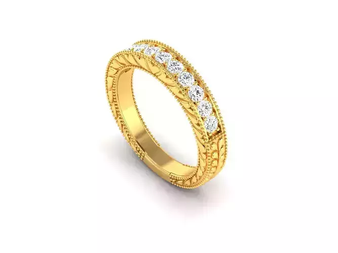 Solitaire Engagement Wedding Women Ring 3D print model