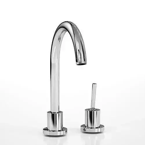 Modern Polished Chrome Faucet With Adjustment Knob