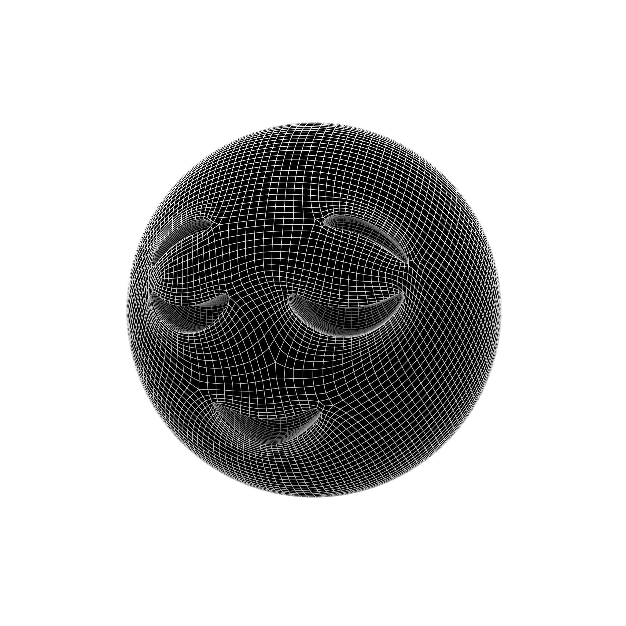 Relieved Face 02 Low-poly 3D model_5