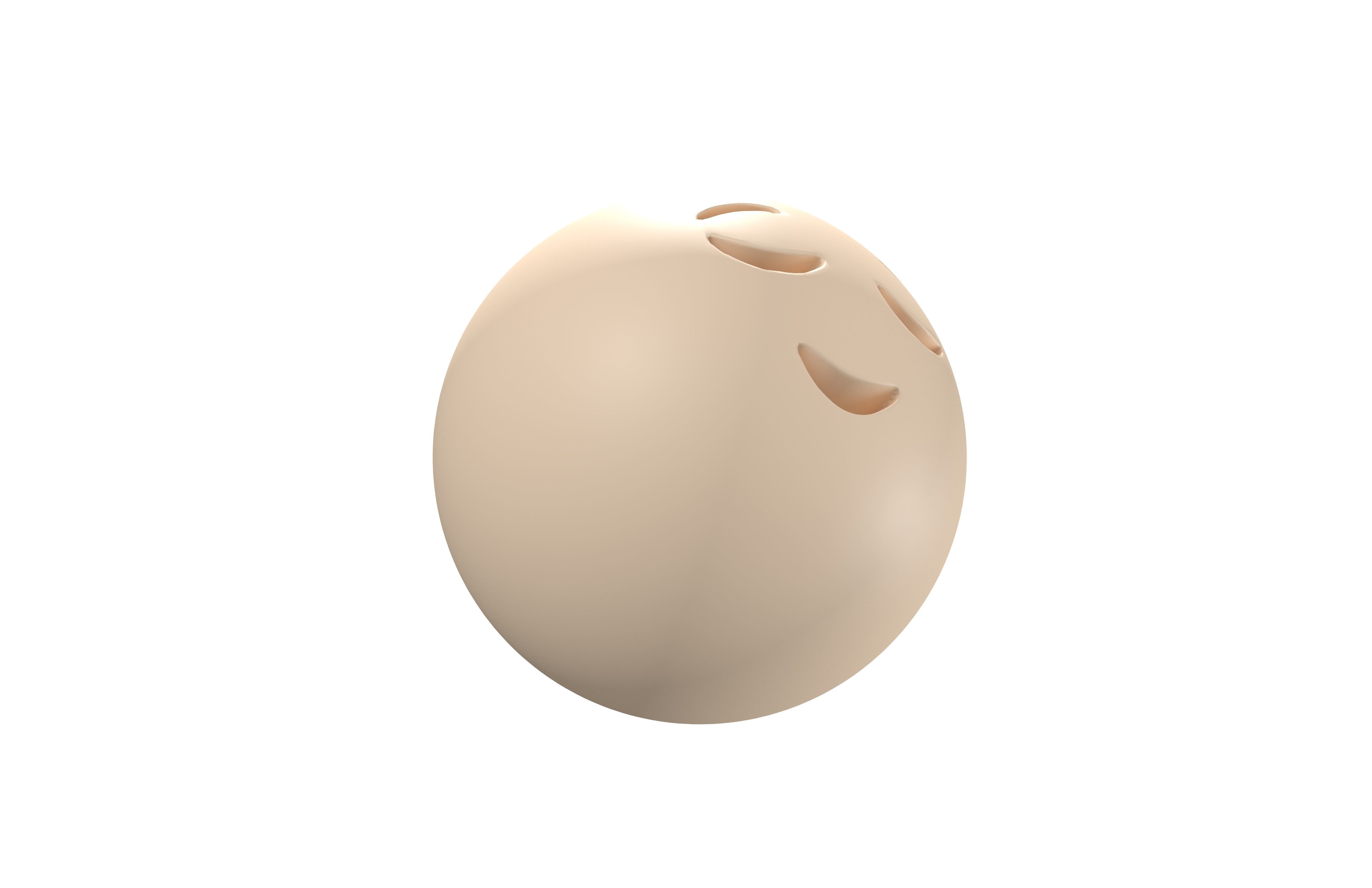 Relieved Face 02 Low-poly 3D model_2