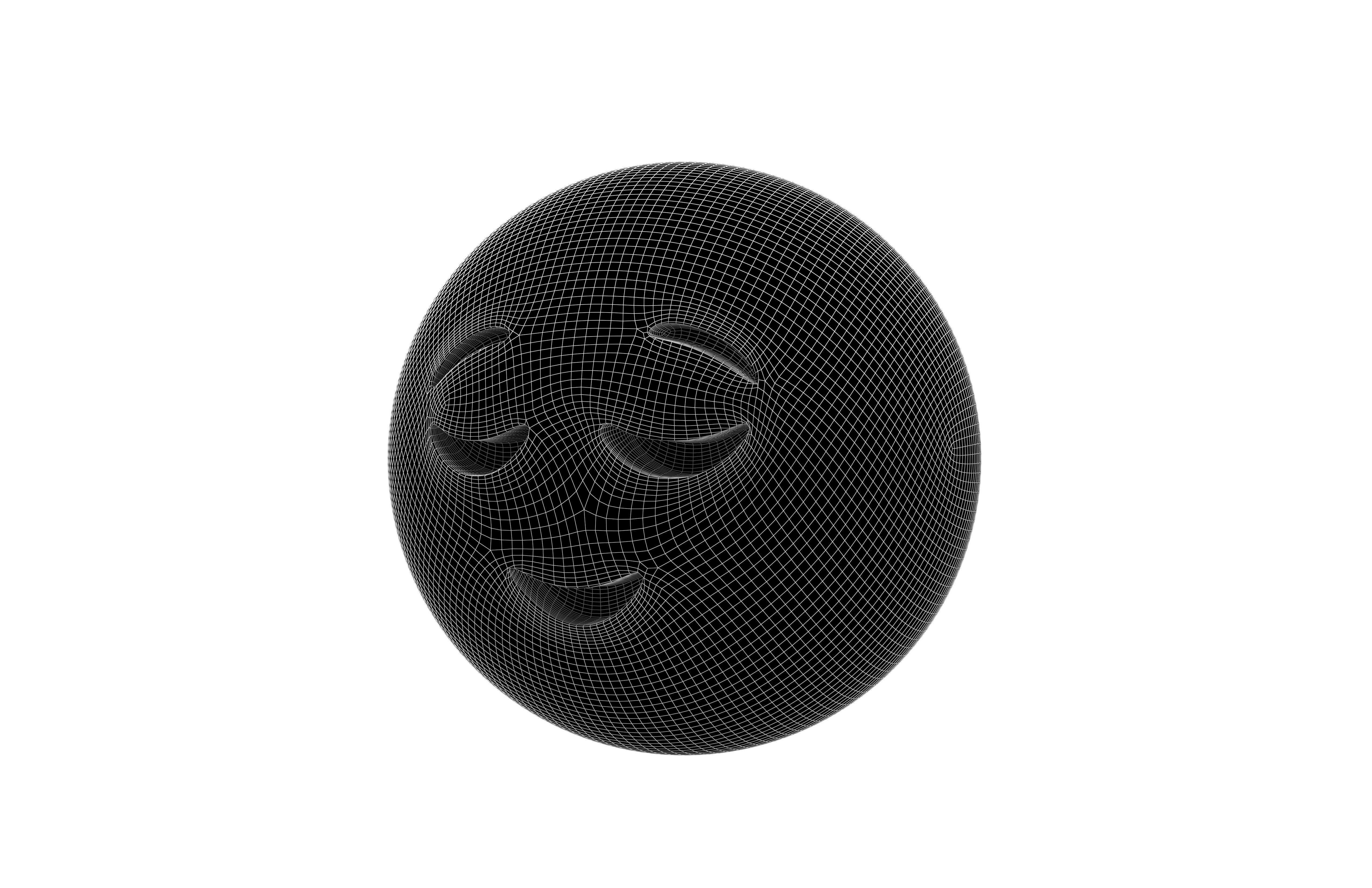 Relieved Face 02 Low-poly 3D model_6