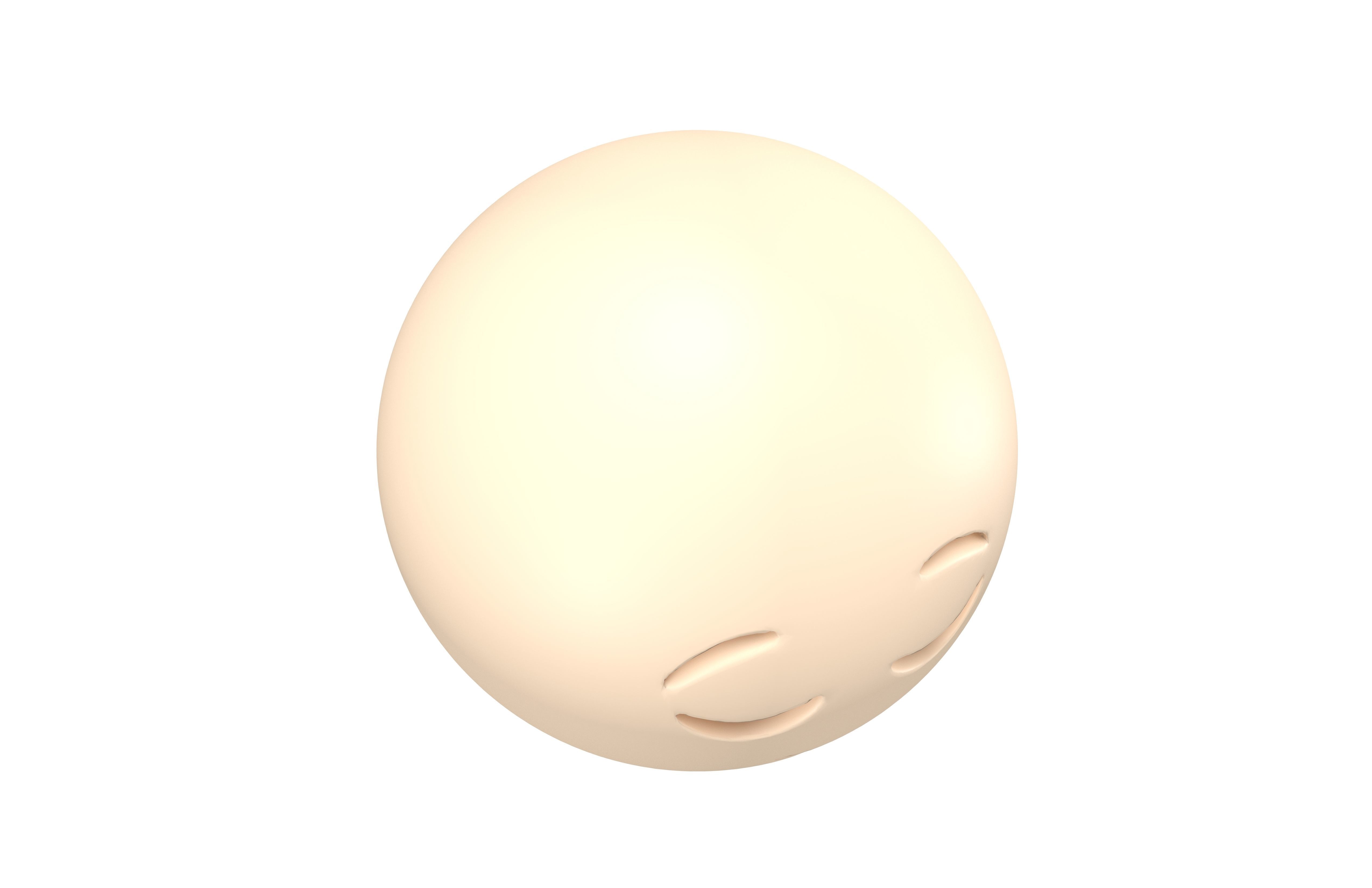 Relieved Face 02 Low-poly 3D model_4