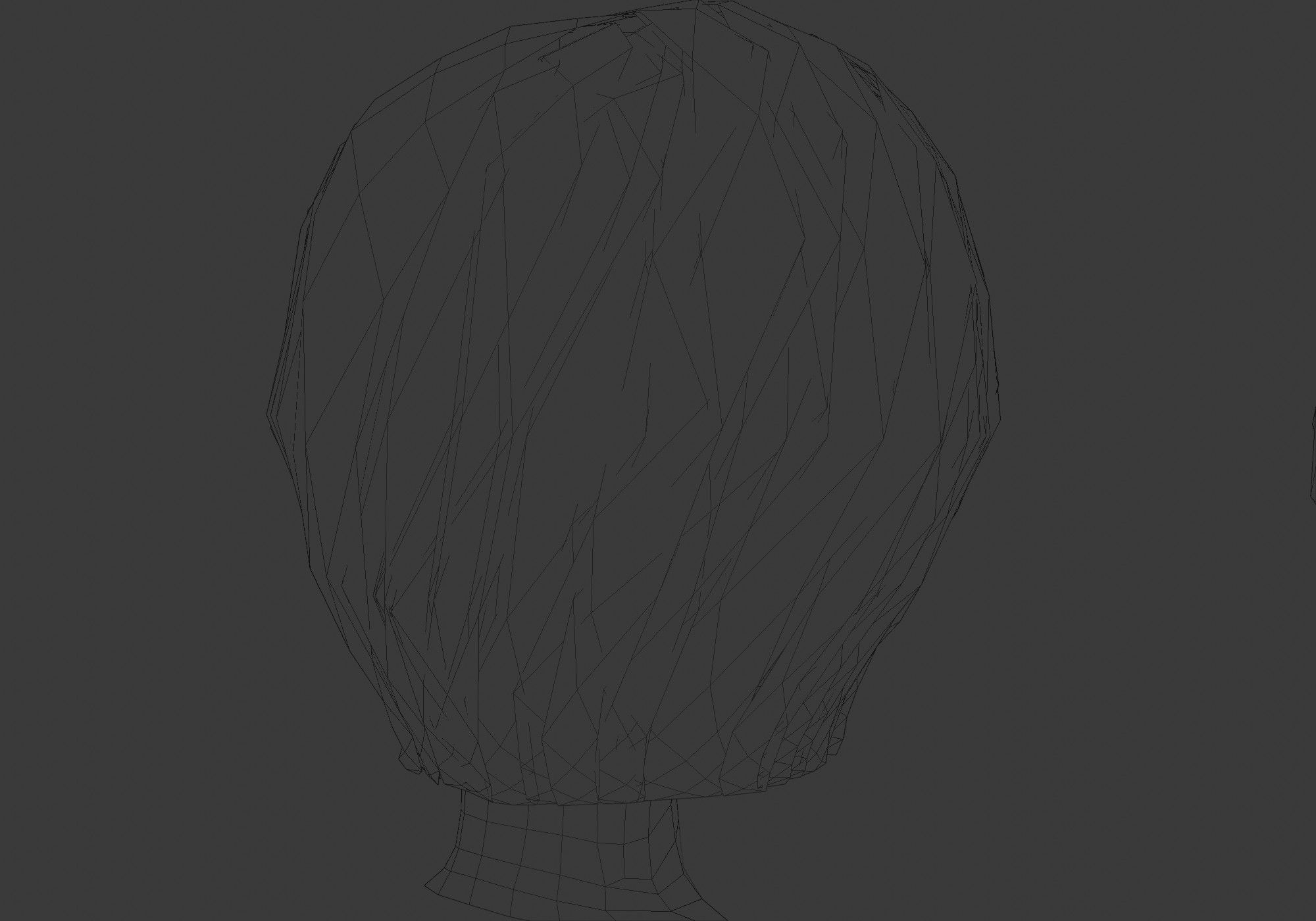 low poly hairstyle in 4 colors 3D model_8