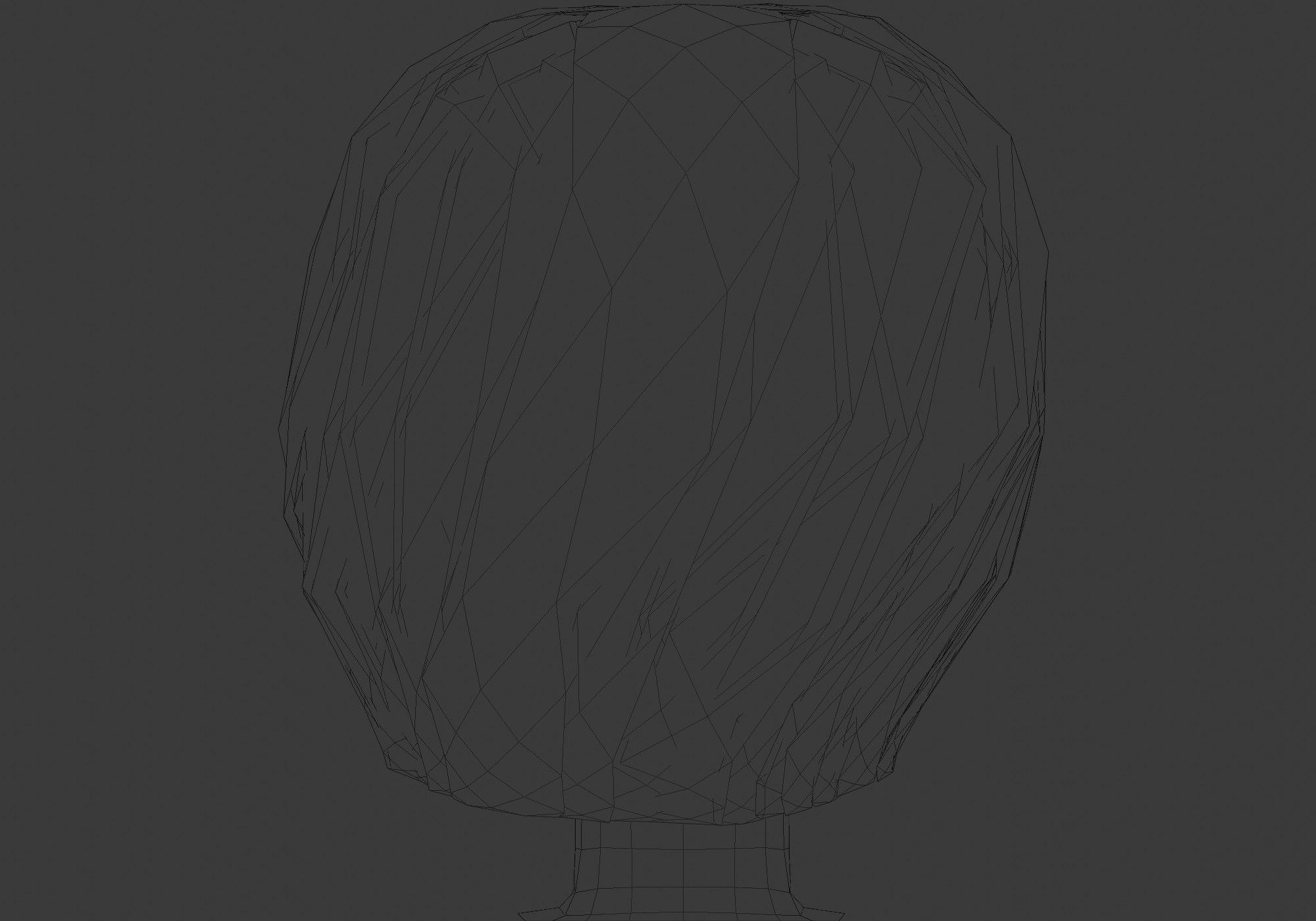 low poly hairstyle in 4 colors 3D model_9