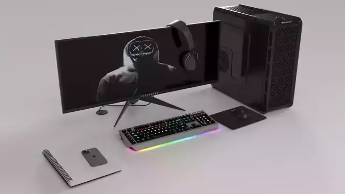 Computer pc gaming 3D model