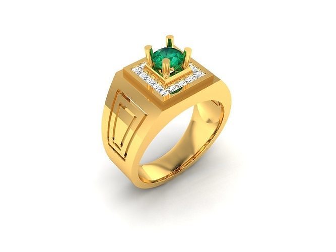 Solitaire Engagement Wedding Women Ring 3D print model