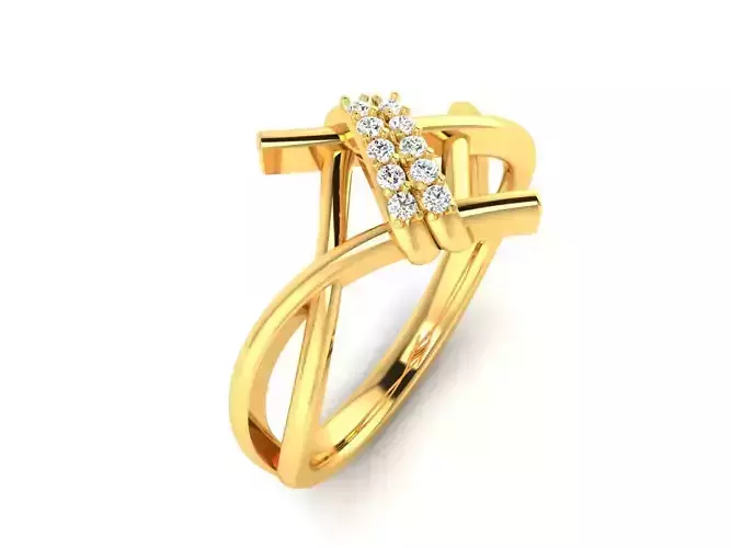 Solitaire Engagement Wedding Ring 3D print model