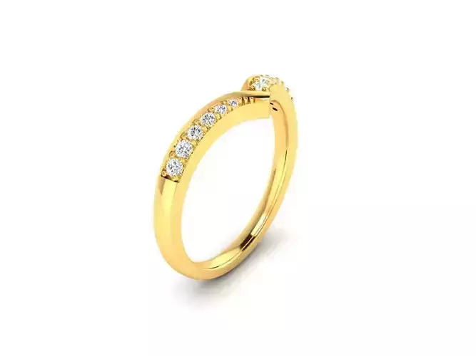 Solitaire Engagement Wedding Ring 3D print model