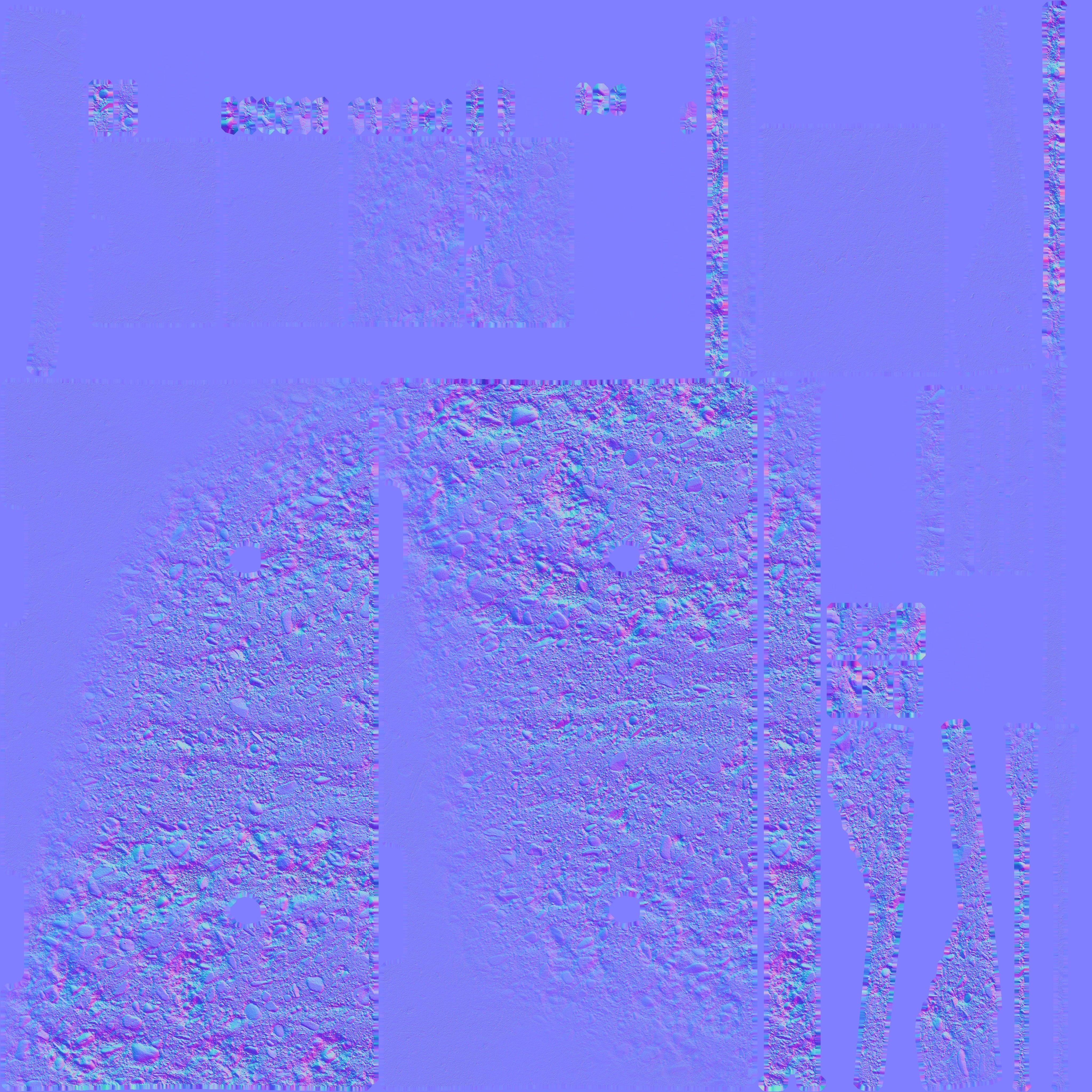 Concrete Road Barriers 3D model_9