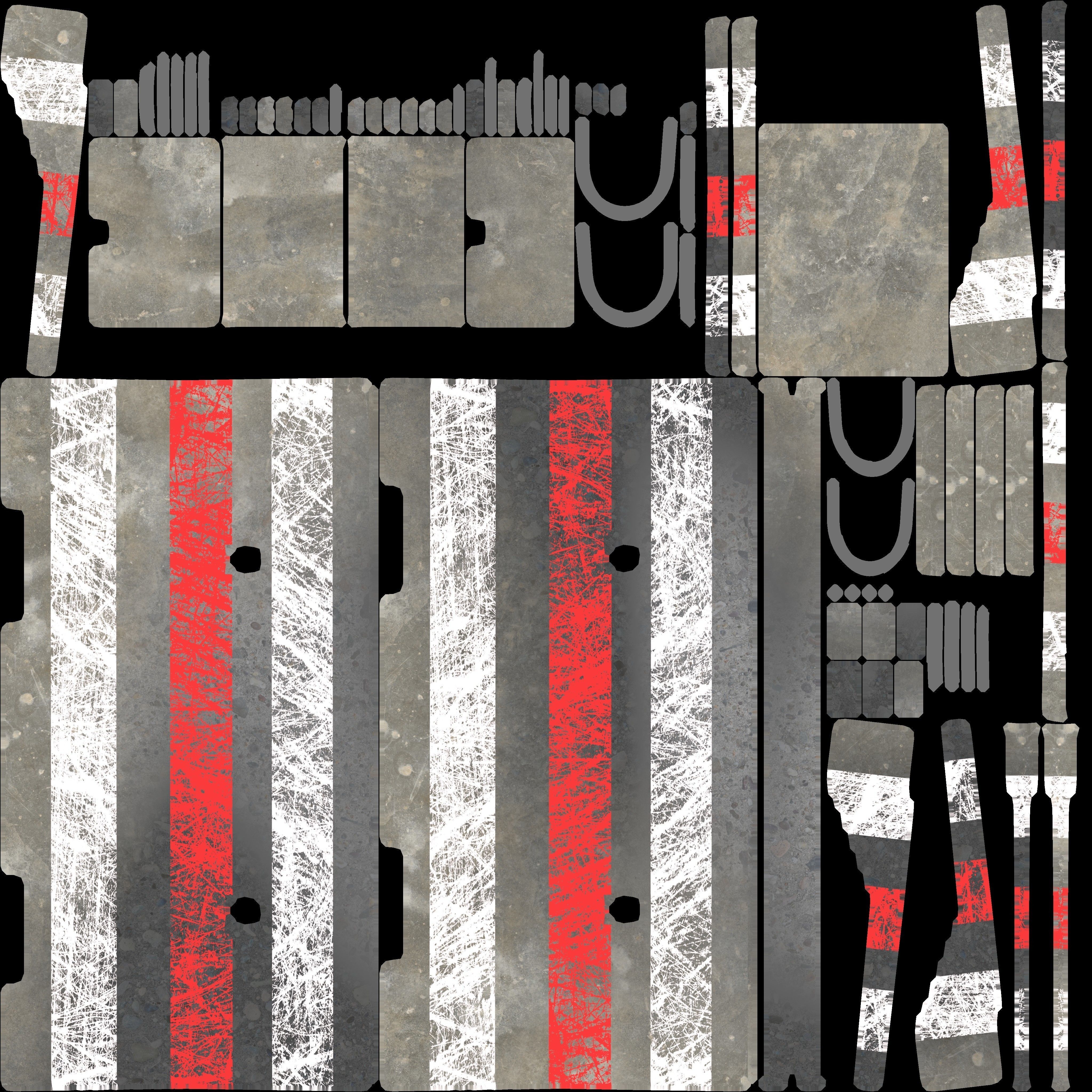 Concrete Road Barriers 3D model_7