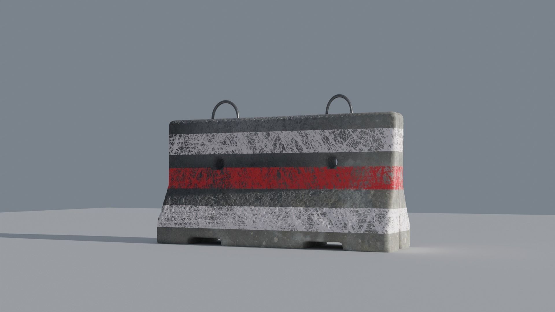Concrete Road Barriers 3D model_11