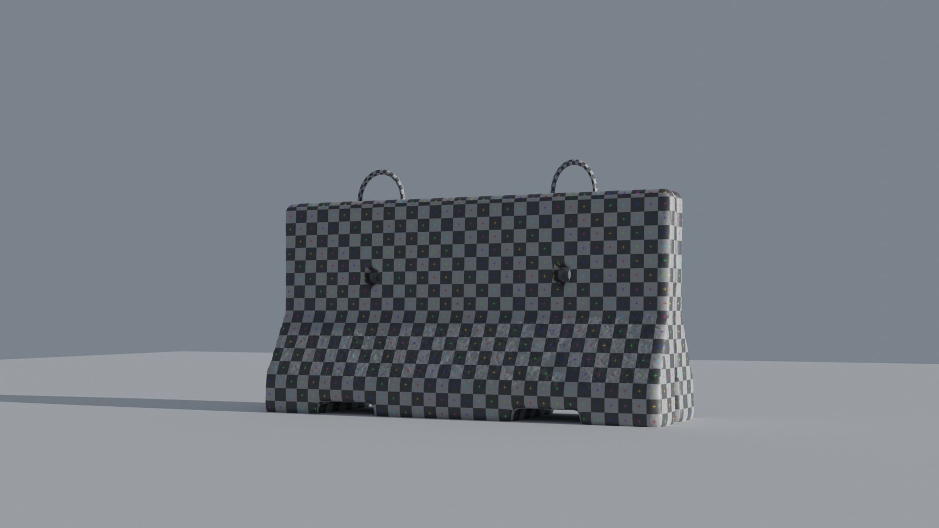 Concrete Road Barriers 3D model_2