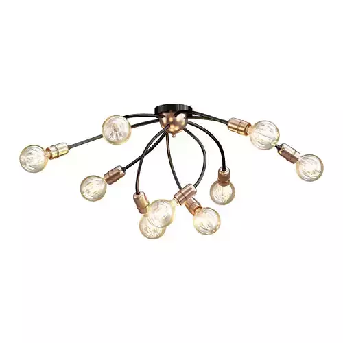 regina ceiling light fixture with six bulbs