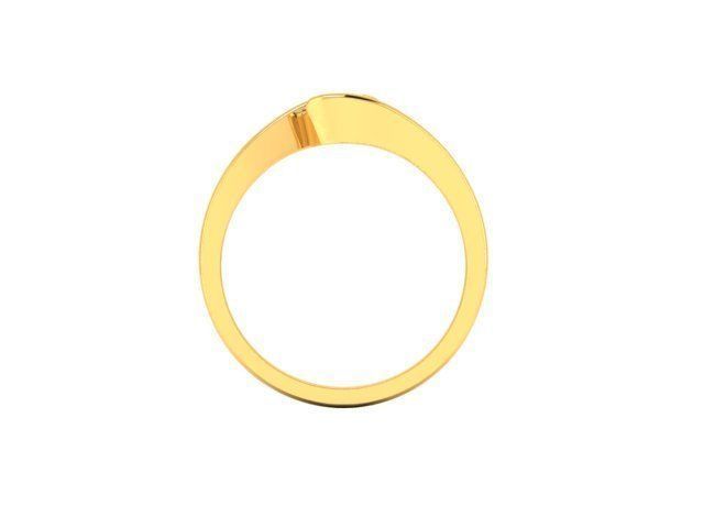 Solitaire Engagement Wedding Ring 3D print model_2