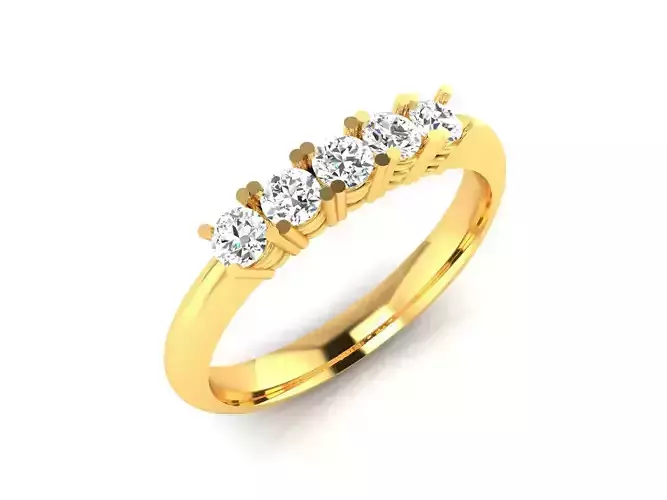 Solitaire Engagement Wedding Ring 3D print model