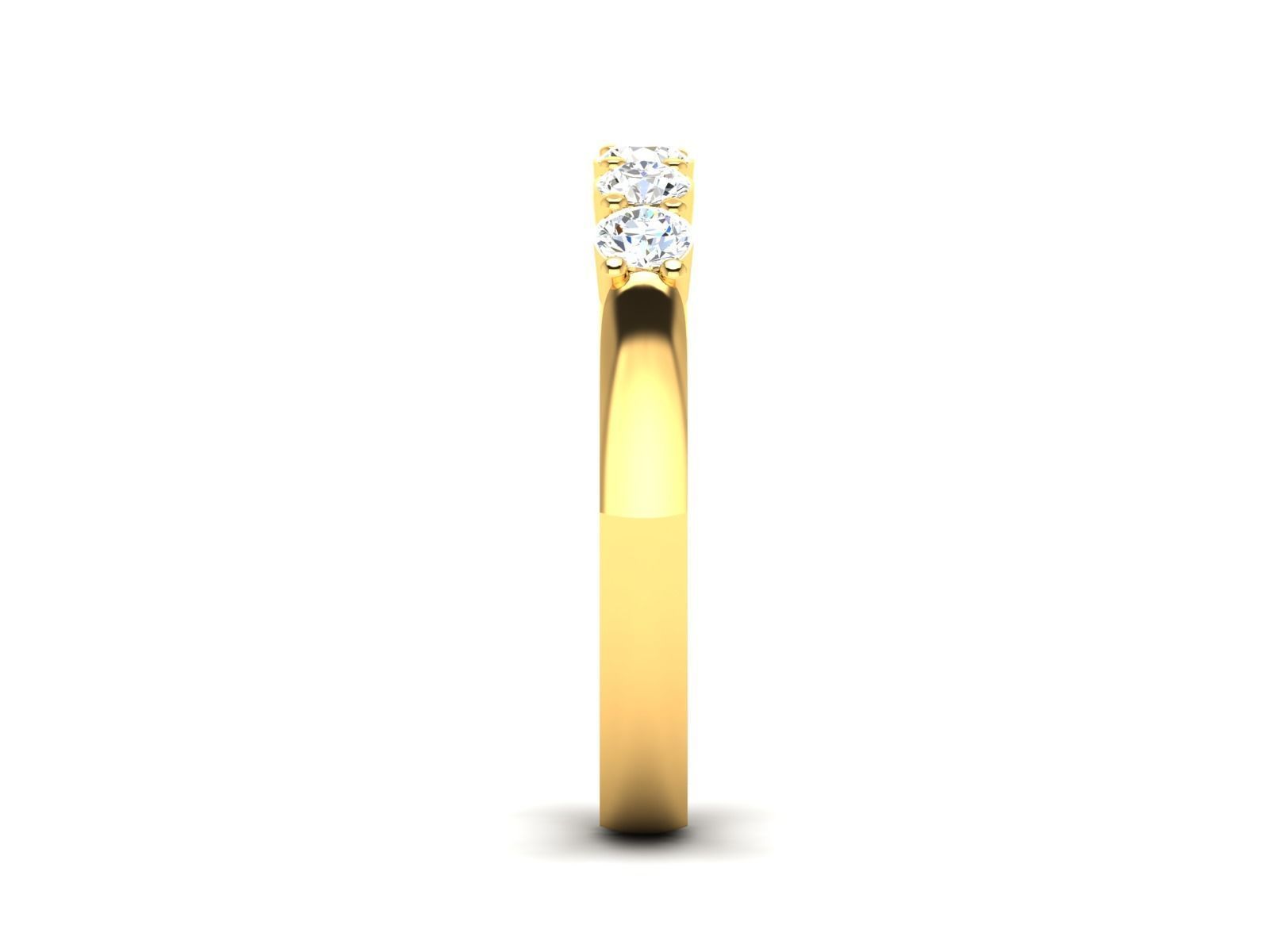 Solitaire Engagement Wedding Ring 3D print model_14