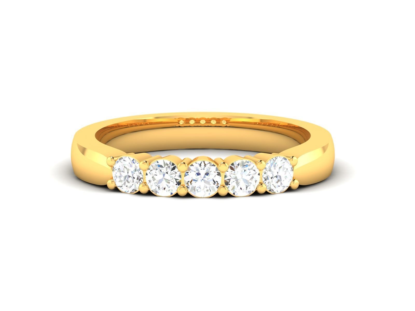 Solitaire Engagement Wedding Ring 3D print model_15