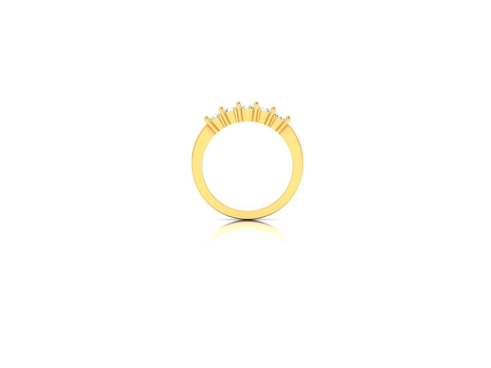 Solitaire Engagement Wedding Ring 3D print model_4