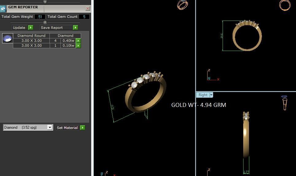 Solitaire Engagement Wedding Ring 3D print model_8