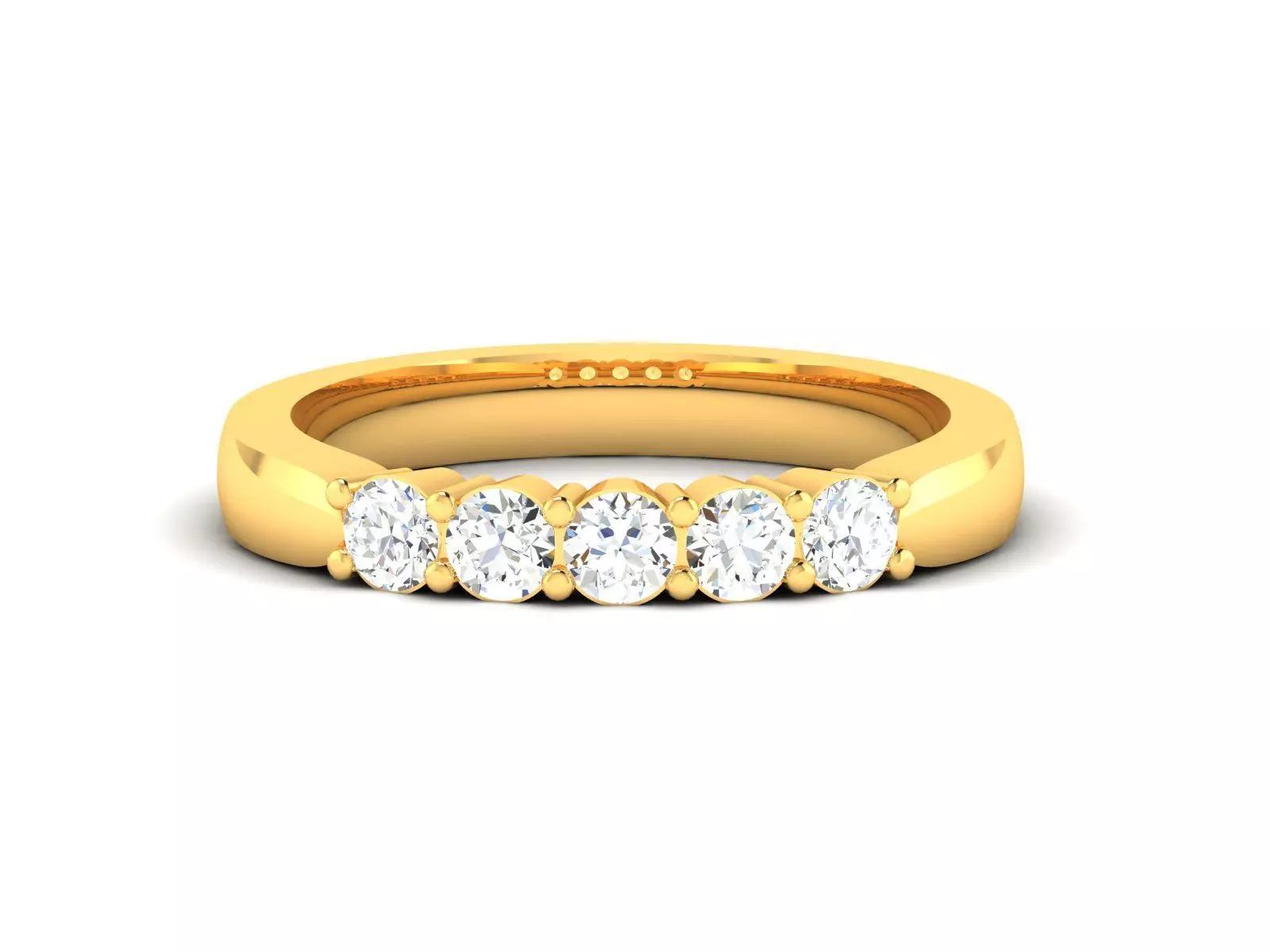 Solitaire Engagement Wedding Ring 3D print model_0