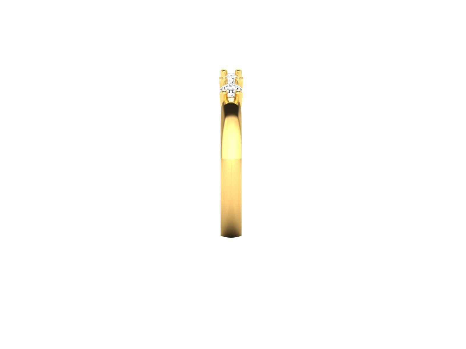 Solitaire Engagement Wedding Ring 3D print model_6