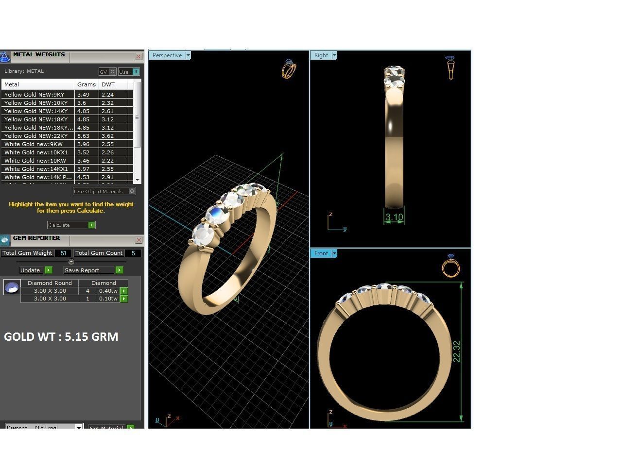 Solitaire Engagement Wedding Ring 3D print model_9