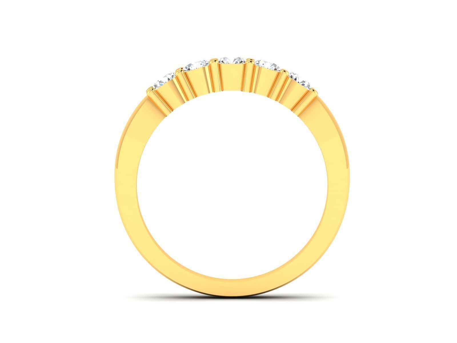 Solitaire Engagement Wedding Ring 3D print model_11