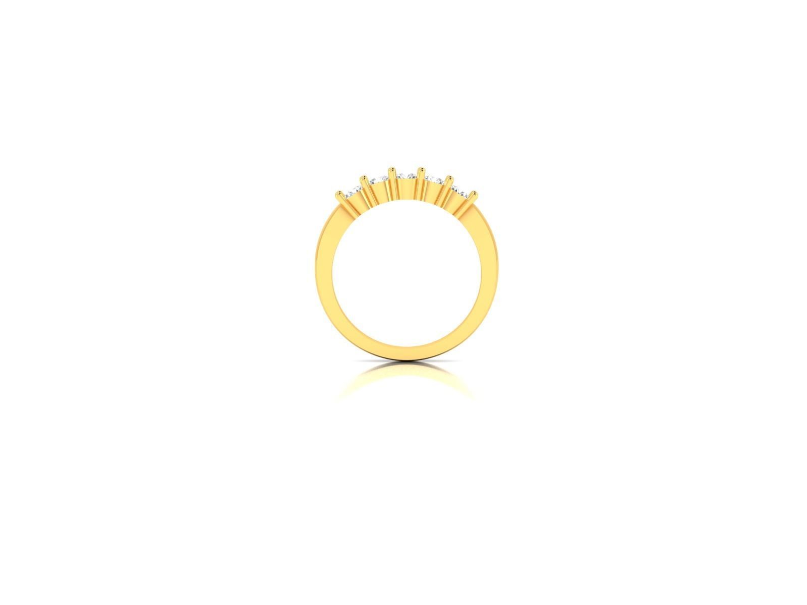 Solitaire Engagement Wedding Ring 3D print model_5